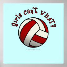 Red Volleyball Poster