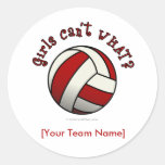 Red Volleyball Stickers