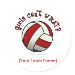 Red Volleyball Stickers