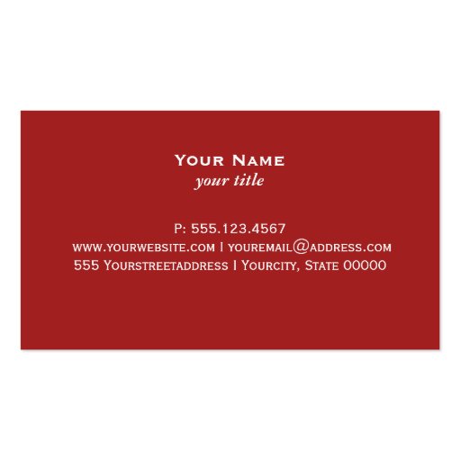 Red Wagon Business Cards (back side)