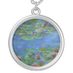 Red Water Lilies, Claude Monet Necklace