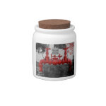 Red Water Valves Candy Jar Red Water Valves Candy Jar