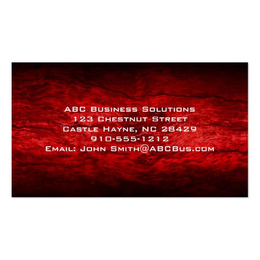 Red Waves Modern Professional Business Card (back side)