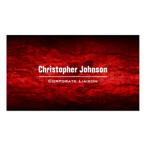 Red Waves Modern Professional Business Card