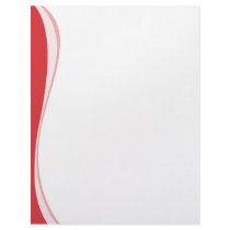 Red Waves Side Customized Letterhead