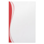 Red Waves Side Stationery