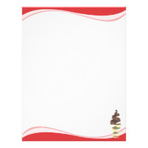 Red Waves with a Chocolate Ice Cream Twist letterhead