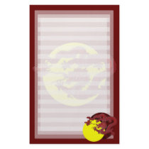 Red Wax Dragon Custom Stationery