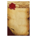 RED WAX SEAL PARCHMENT Monogram Stationery Paper
