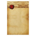 RED WAX SEAL PARCHMENT Monogram Stationery