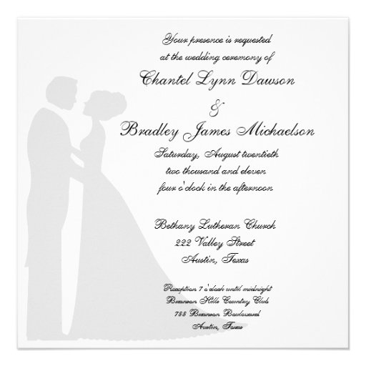 Red Wedding Couple Wedding Invitation