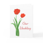 Red Wedding Invitations Cards, Tulips cards