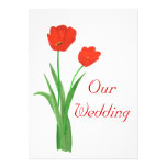 Red Wedding Invitations, Tulips invitations