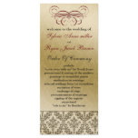 red Wedding program Customized Rack Card