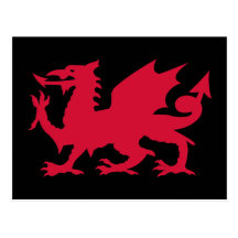 Red Welsh Dragon Postcard