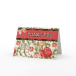 Red Western Thank You Card