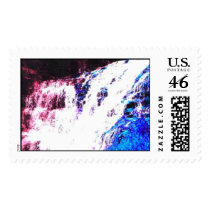 red wet and blue postage