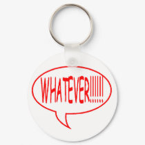 Red Whatever Speech Bubble keychains by christismind Red Whatever Speech Bubble keychains