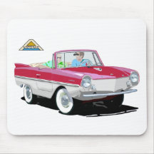 Red-White Amphicar Mouse Pads