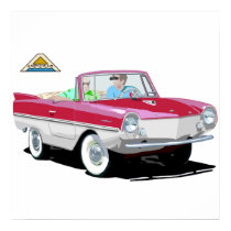 Red-White Amphicar posters
