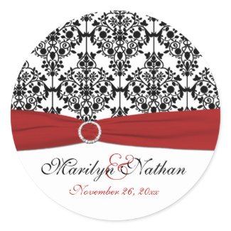 Red, White, and Black Damask 1.5