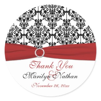 Red, White, and Black Damask 3