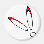Red White And Black Face Refrigerator Magnet