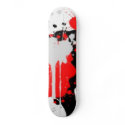 Red, White and black splatter skate board skateboards