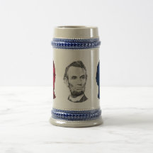 Red, White, and Blue Abraham Lincoln Mug