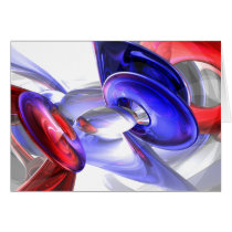 Red, White and Blue Abstract Card