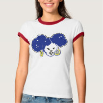 red white and blue afro chic t-shirts
