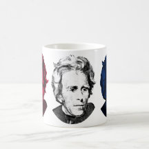 Red, White, and Blue -- Andrew Jackson Mugs