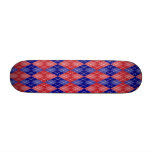 Red White and Blue Argyle Plaid Skate Decks