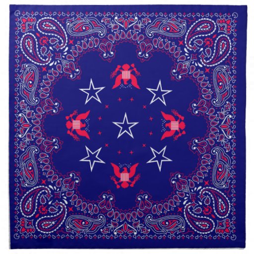 red white and blue bandana napkin Zazzle