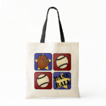 Red, White, and Blue Baseball Canvas Bags