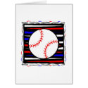 Red white and blue baseball