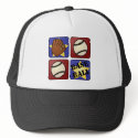 Red, White, and Blue Baseball hats by mikaushop Red, White, and Blue Baseball hats