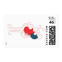 Red White and Blue Birds postage