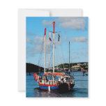 Red, White and Blue Boat at St. Thomas Custom Announcements