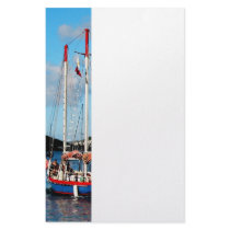Red, White and Blue Boat at St. Thomas Stationery