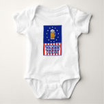 Red White And Blue Brewer Baby Bodysuit