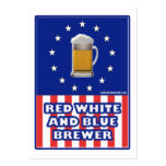 Red White And Blue Brewer Business Card Templates