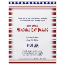 Red White and Blue Candystripe Memorial Day Flyer