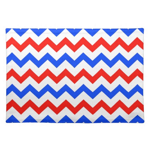 Red, White and Blue Chevron Cloth Placemat Zazzle