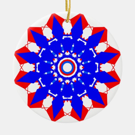 Red, White and Blue Circle Ornament | Zazzle