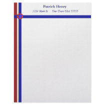 "Red White and Blue Customizable " letterhead
