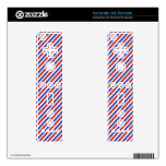 Red, White, and Blue Diagonal Stripes Skin For The Wii Remote
