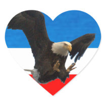 RED WHITE AND BLUE EAGLE STICKERS
