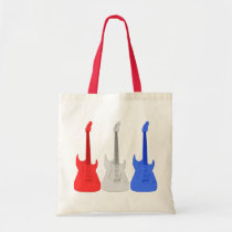 Red White and Blue Electric Guitars Canvas Bags at Zazzle
