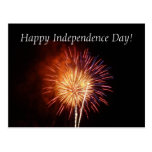 Red, White and Blue Fireworks Postcard